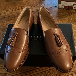 Talbots Brown Leather Loafers with Tassel Details